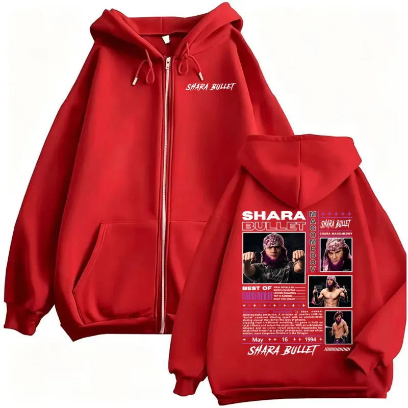 Shara Magomedov Shara Bullet Cover Zipper Hoodies Men Women Harajuku Classic Sweatshirt Jacket Long Sleeve Cardigan Hoodie Coats — image 9