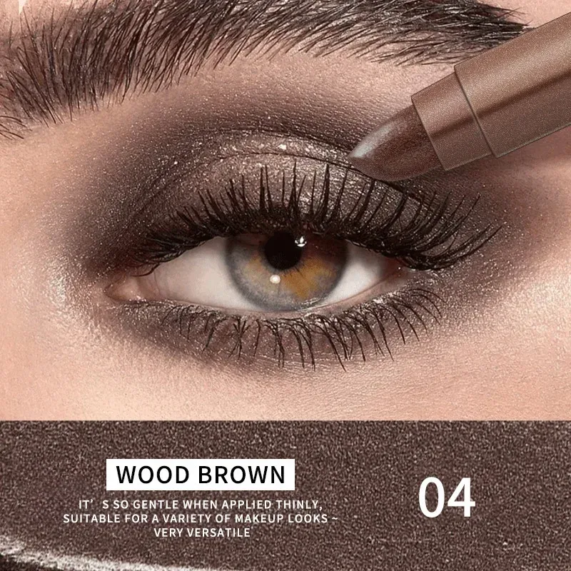 Double Head Waterproof Eyeshadow Sticks Long Lasting High Pigmented Shimmer Glitter Neutral Brown Eyeshadow Pencil Crayon Makeup — image 10