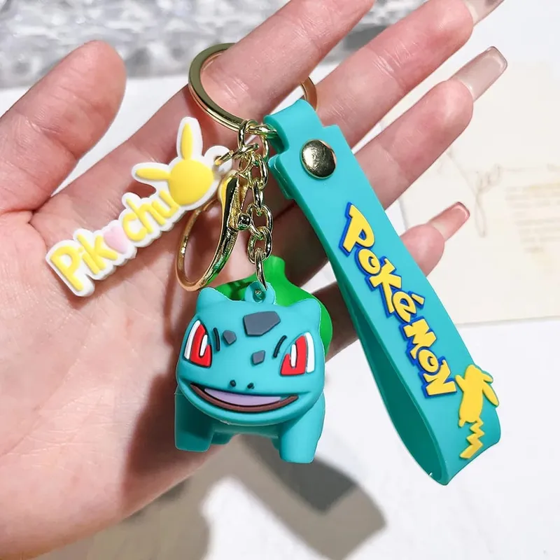 40 Style Wholesale Anime Pokémon Pikachu Eveen Keychain Cartoon Cute Charizard Keyring Student Backpack Car Key Chain Toys Gifts — image 21
