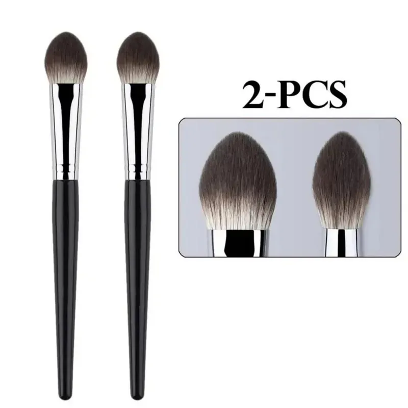 1/2Pcs Mini Peach Heart Blush Brush Small Flat Precise Face Brush Multi Use For Powder Cream Liquid Blush Beauty Makeup Gift