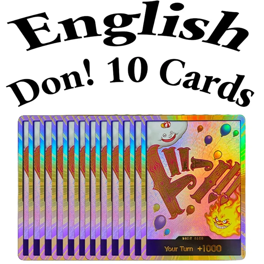 10PCS DON OPCG English TCG Gold DON!!! Collection Cards Zoro Ace Doflamingo Rebecca FOIL NM Refraction Flash Cards ToyGifts OPCG — image 1