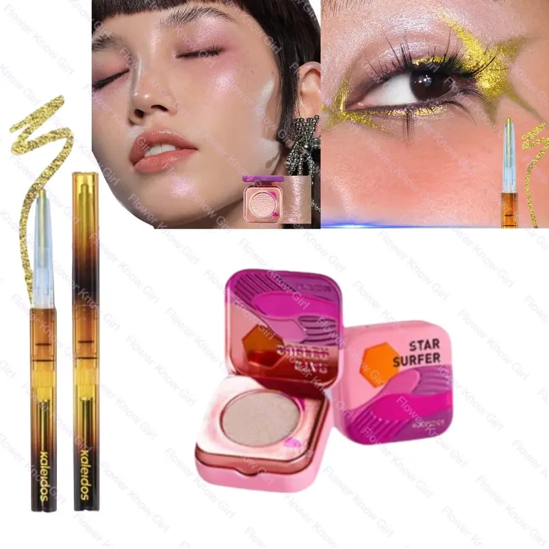 Kaleidos Chameleon Face Eye Makeup Set Gel Eyeliner Pencil Chameleon Eyeshadow Highlighter Chrome Glitter Diamond Powder — image 18