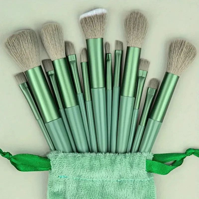13Pcs Makeup Brushes Tool Set Cosmetic Powder Eye Shadow Foundation Blush Blending Beauty Make Up Brush For Makeup Starters Gift — image 13