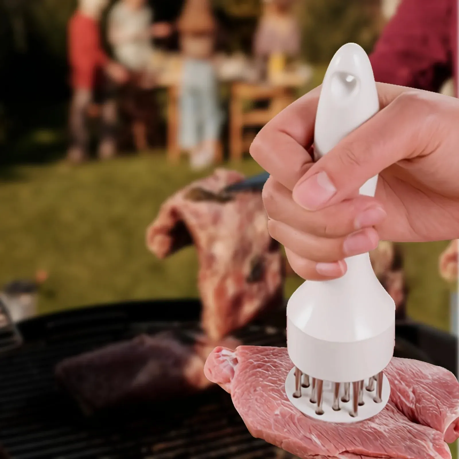 1PC Stainless Steel Steak Meat Tenderizer Hammer Loose Meat Needle Household Punching Daily Tendon Breaker Meat Inserting Needle — image 4
