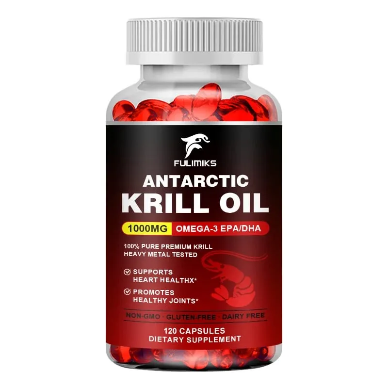 Pure Antarctic Krill Oil Supplement 1000mg Omega-3 with EPA/DHA Supports Heart Brain & Joints Health for Adults — image 8