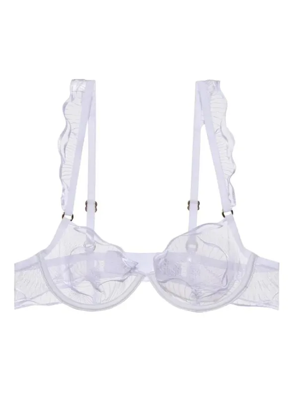 Sexy French Flower Embroidery Lace Bra Set Pure Desire Ultra Thin Push Up Wirefree Comfort Romantic Niche Bralette S-XL MOYISU — image 9