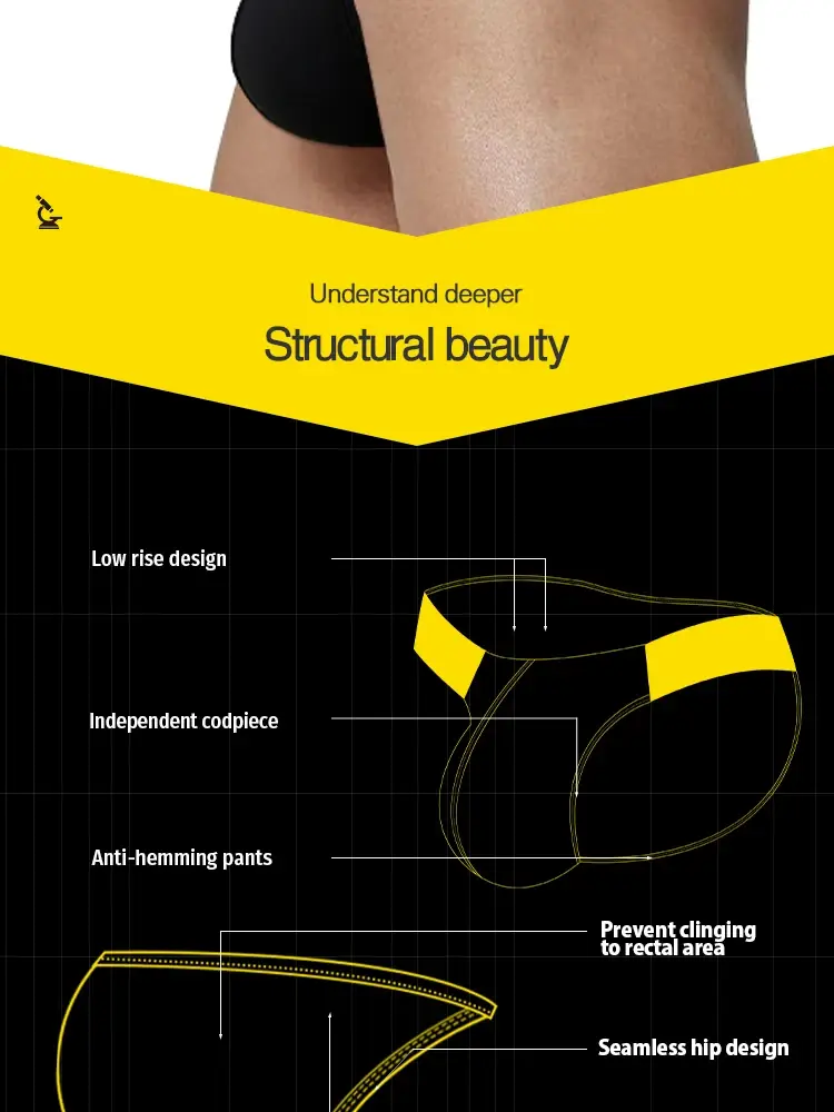 1PCS Men's ADANNU Modal Triangle Briefs Letter Waistband Soft Breathable Underwear — image 2
