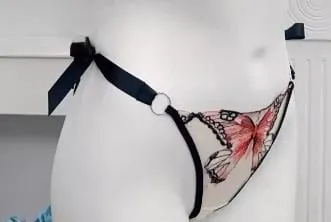 Reggente Pizzo Francese Farfalla Rete Trasparente Spalline Elastiche Senza Spugna Set Intimo S-XL Nuovo Morbido — image 14