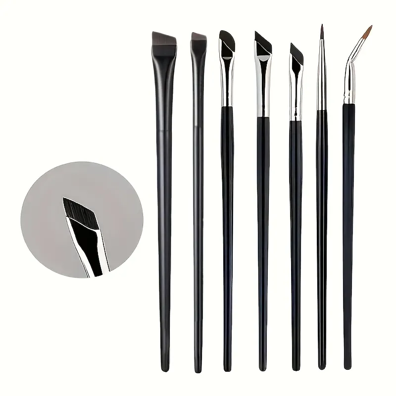 Ultra Thin Angled Flat Eyeliner Brush Sickle-Shaped Blade Brush for Eyebrow Under-Eye Smudger Precise Lower Lash & Winged Eyelin — image 1