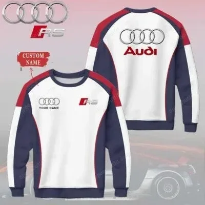Spring and Autumn New Men's and Women's Long sleeved Hoodies Spring and Autumn Clothing Sports and Leisure Audi Brand Top — image 7