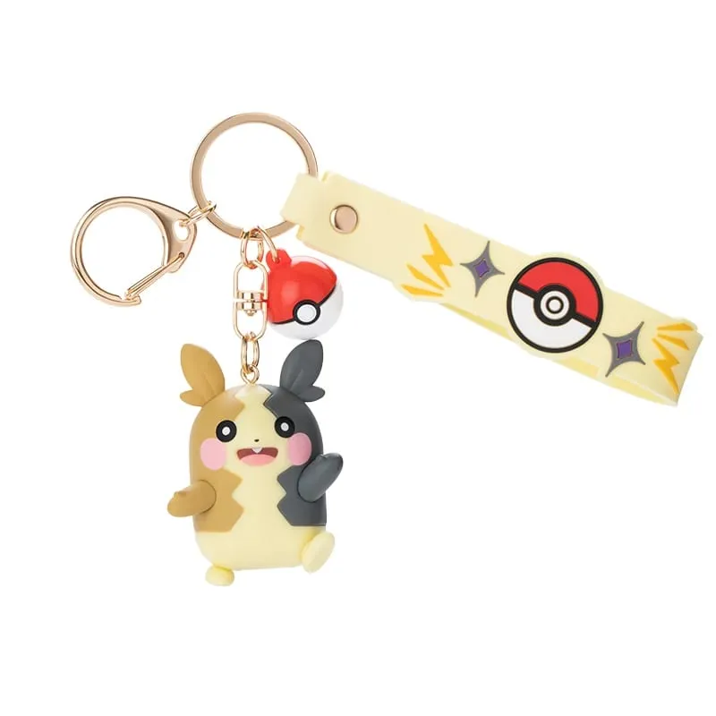 Genuine Pokemon Pikachu Keychain Gengar Morpeko Cubone Snorlax Mimikyu Anime Action Figure Toy Keyring Fragrance Pendant Gift — image 16