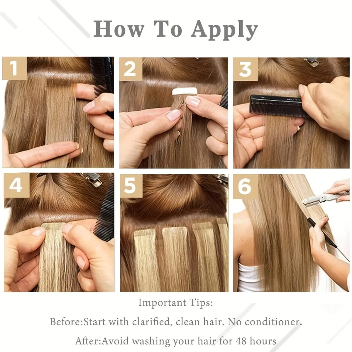 Tape In Bio Synthetic Hair Extensions 10pcs/ lot 24inches Heat Resistant Fiber Straight Seamless PU Skin Weft Tape Ins For Women — image 5