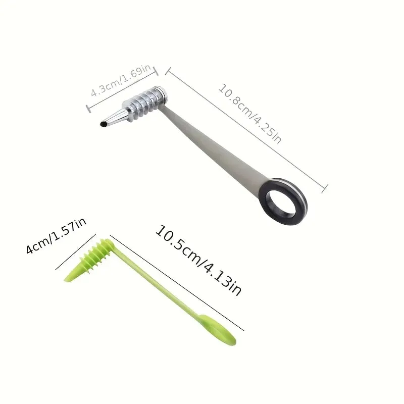 Manual Vegetable Spiral Cutter - Stainless Steel Handheld Slicer with Curved Design Suitable for Even Cutting of Potatoes — image 4
