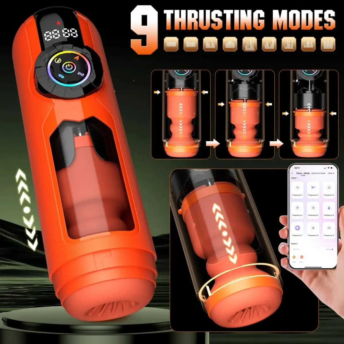 Heating Automatic Male Masturbator APP Control Vibrating Sucking Thrusting Masturbation Cup Penis Pump Sex Toy for Men