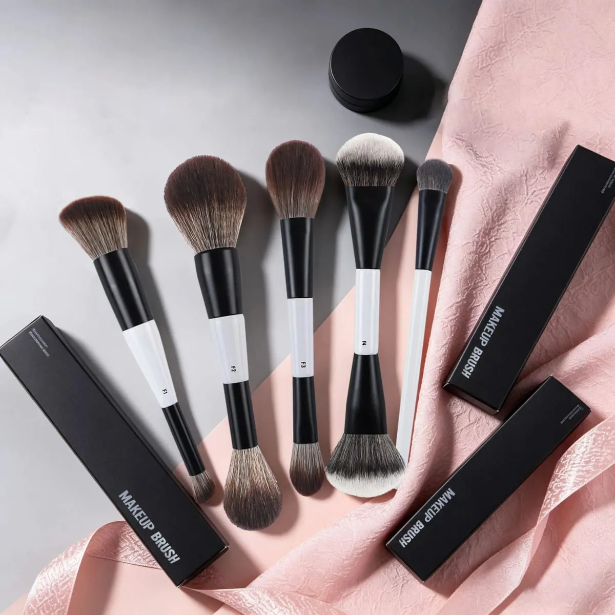 F1 Dual-Ended Contour Blush F2 Powder Brush F3 Highlight Soft Synthetic Hair Makeup Brushes Blusher Highlighter Cosmetic Brushes — image 6