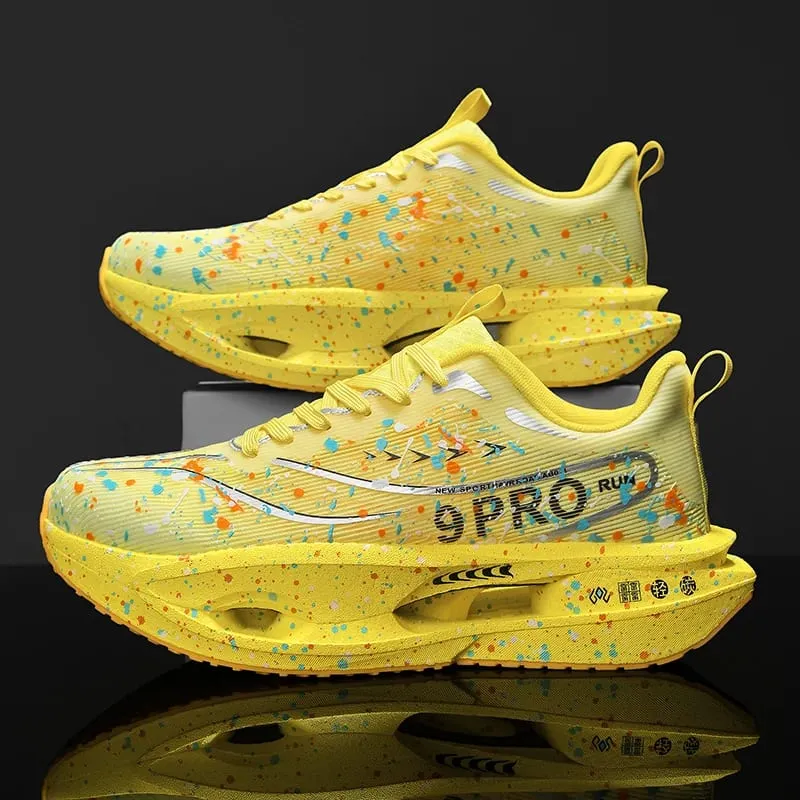 2025 Sneakers Lelaki Baharu Pendarfluor Malam 3.0 Plat Karbon Kusyen Larian Kasut Lari Stabil Kasut Latihan Lantunan Kasut Jog — image 11