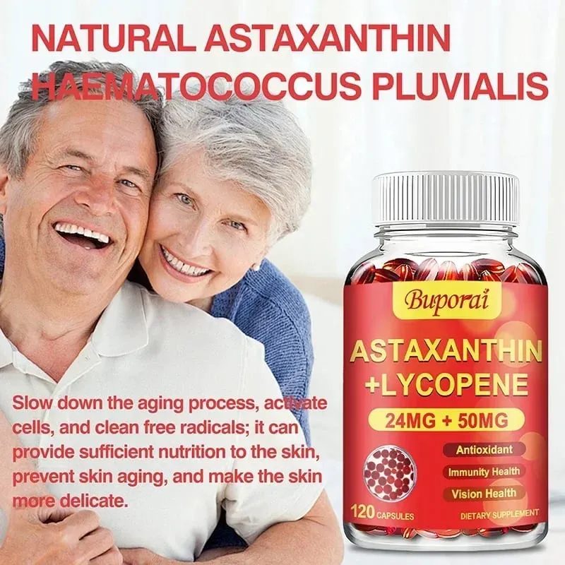 Astaxanthin + Lycopene Capsules - Antioxidant Supports Heart Vision and Prostate Health Improves Immunity — image 5