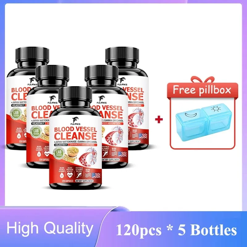 Nililinis ng Daluyan ng Dugo ang mga Kapsul na Naglilinis ng Mga Nababaluktot na Daluyan ng Puso Ang Dugo ay Nagtataguyod ng Pinakamahusay na Sirkulasyon ng Dugo At Pinipigilan ang Mga Muscle Cramp — image 9