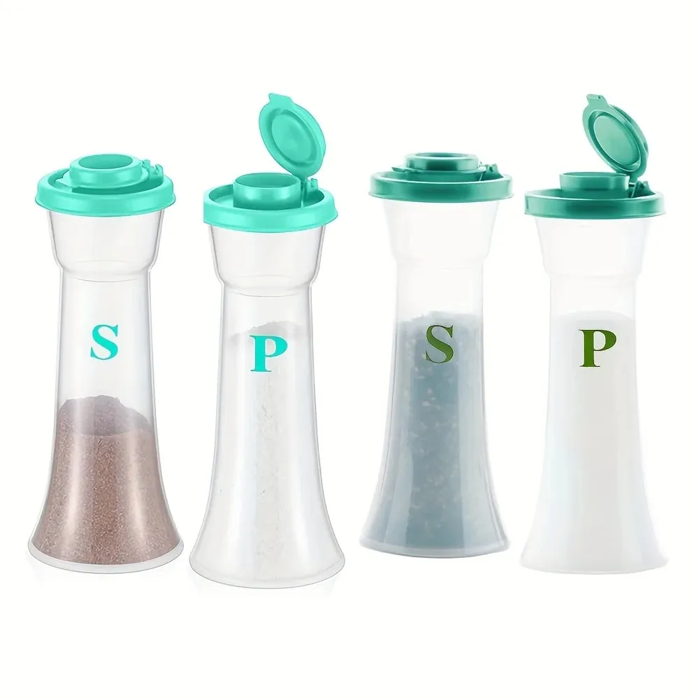 2pcs Large Salt & Pepper Shaker Set with Lids - Perfect for Home Kitchen Restaurant Outdoor and Camping — image 1