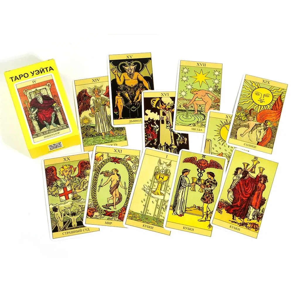 Tarocchi Rider Waite Tarocchi Gioco da tavolo Divinazione Carte Oracle Russo Spagnolo Versione inglese per principianti Gioco di società Giocattolo — image 4