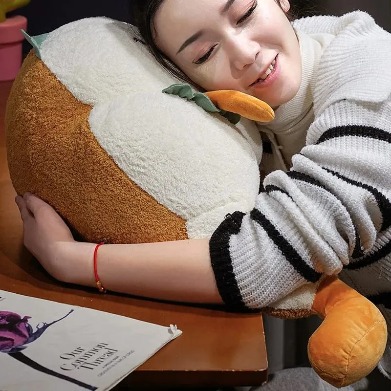 70cm Croissant Lumbar Support Pillow Cute Capybara Carrot Toast Soft Stuffed Plush Toy Sofa Cushion Chair Back Pillow Charm Gift — image 6