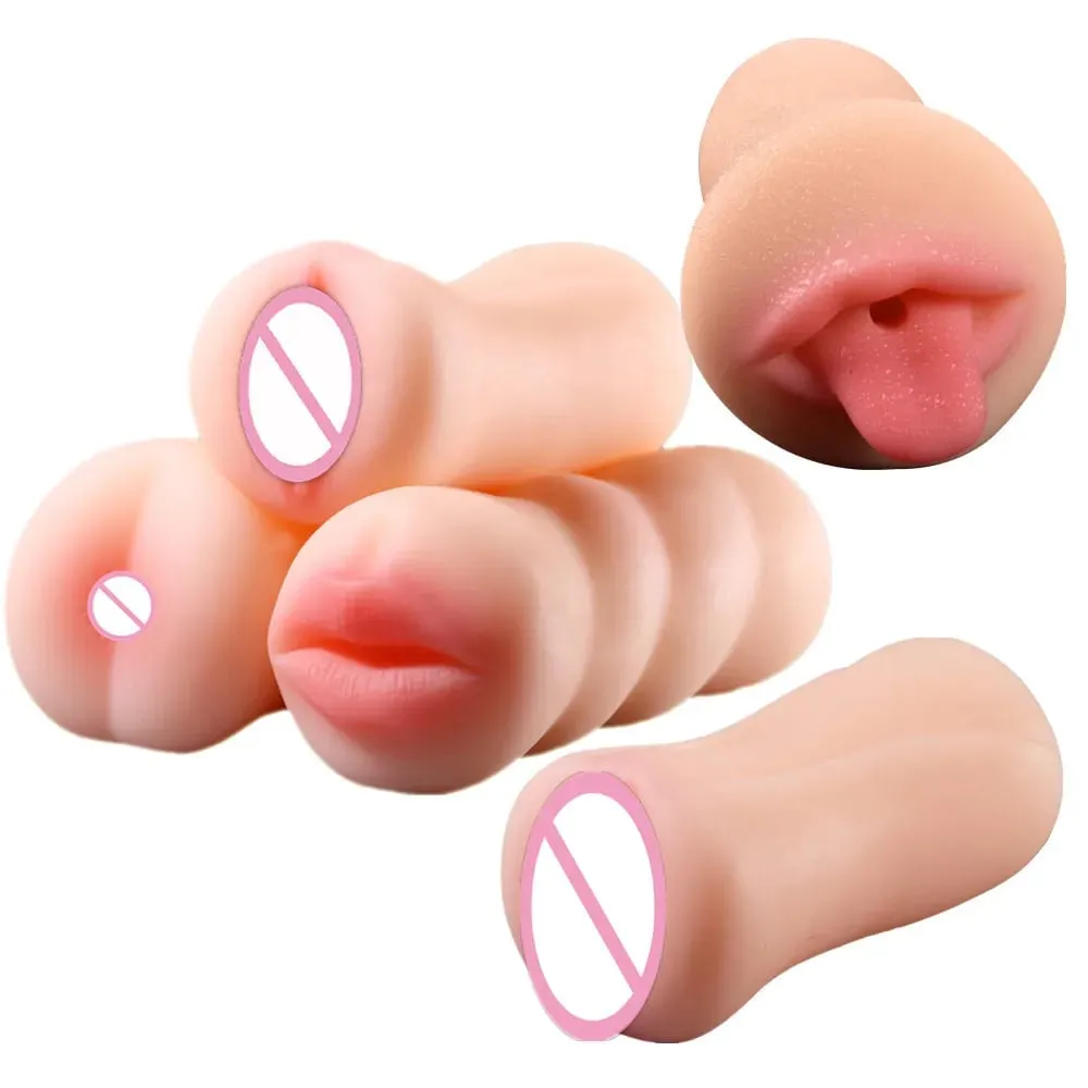 Sex Real Vagina Pussy Male Masturbator Mouth Oral Licking Anal Ass Masturbation Cup Adult Games Erotic Products Sex Toys for Men