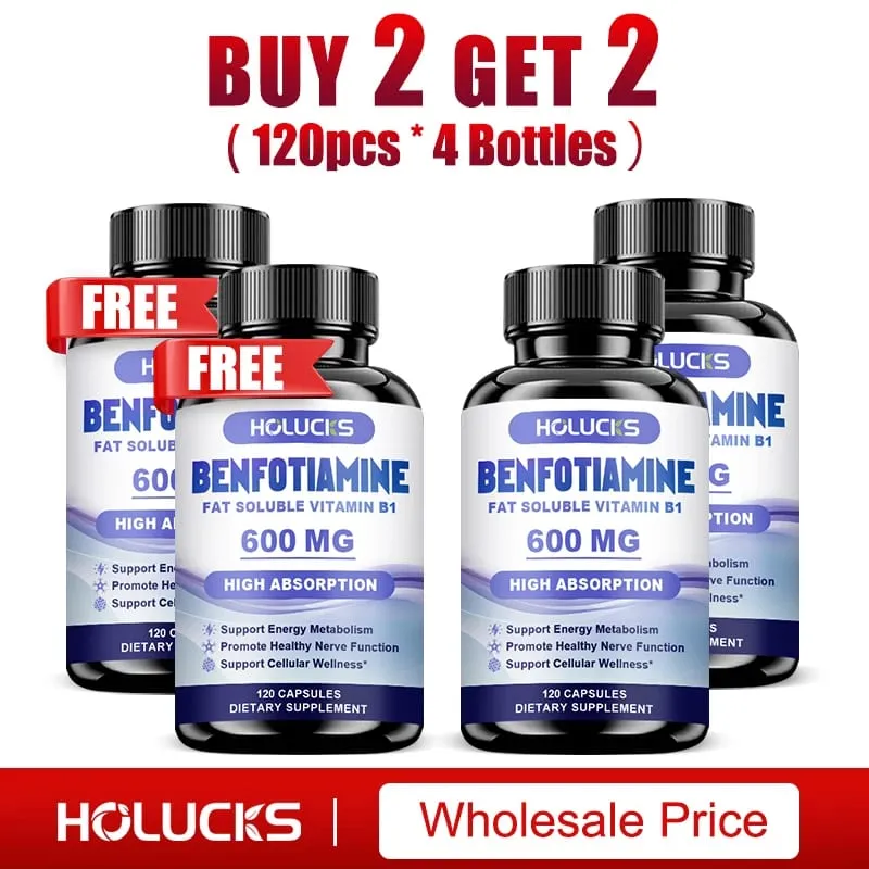 Benfotiamine 600mg | Superior Absorption Vitamin B1 for Energy Metabolism & Nerve Health | 120 Capsules Dietary Supplement — image 11