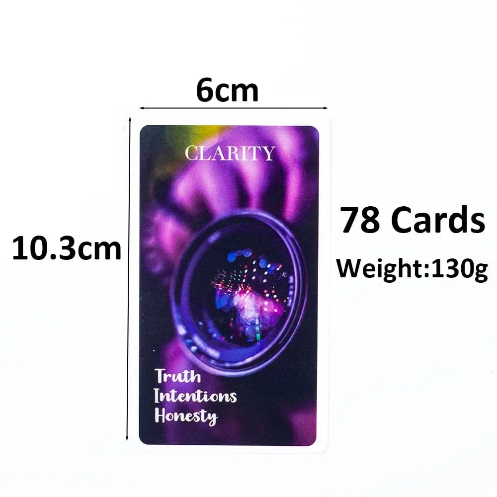 Rahsia Tersembunyi Hati Dek Oracle 10.3*6cm Kad Situasi Dek Api Berkembar Berkilat Dek Mesej Dek 78 Kad
