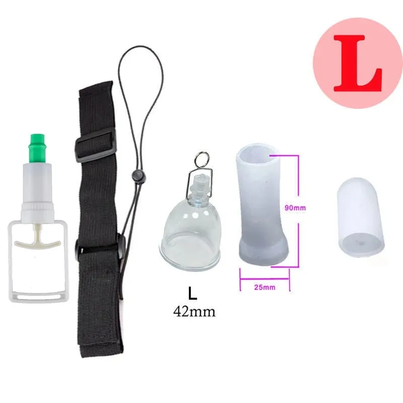 Penis Pump Enlargement Extender Vacuum Cup Hanger Trainer Dick Enlarger Erection Enhancer Bigger Growth Adult Sex Toys for Men
