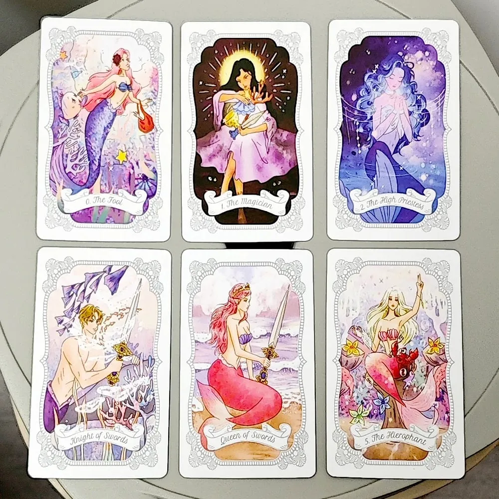 10.3*6cm Based on Rider Waite System The Mermaid's Dream Tarot 78 Pcs Beautiful Tarot Cards