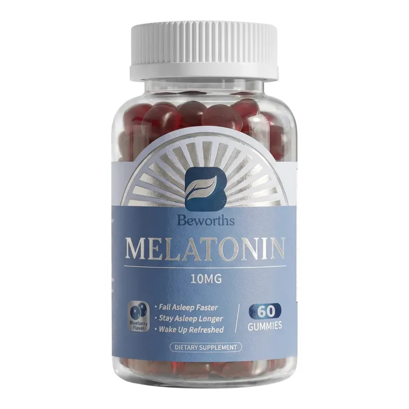 B BEWORTHS Blueberry Melatonin 10mg Gummies Sleeping Creative para sa Sleeping Sleeping Pills Melatonin para sa Sleep Relaxing Para sa Pang-adulto — image 1