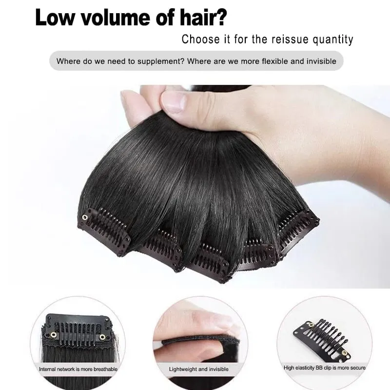24'' 5Pcs Straight Synthetic Hair Pieces Clip In Hair Extensions Black Colored Hair Clips Women Halloween Cosplay Hairstyle — image 3