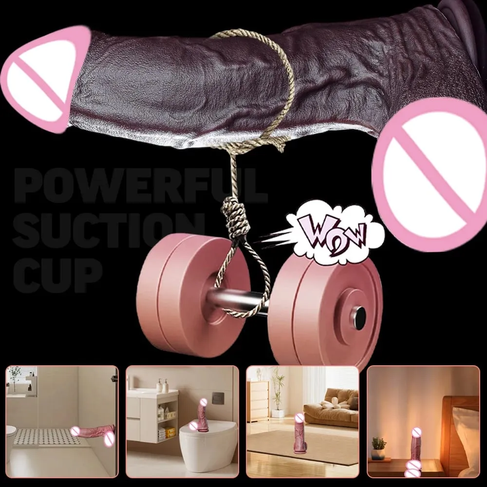 Gros gode réaliste doux XXL, porno énorme et épais, faux pénis, Double bite en Silicone, femme et homme, Masturbation, ventouse, jouets sexuels anaux — image 5