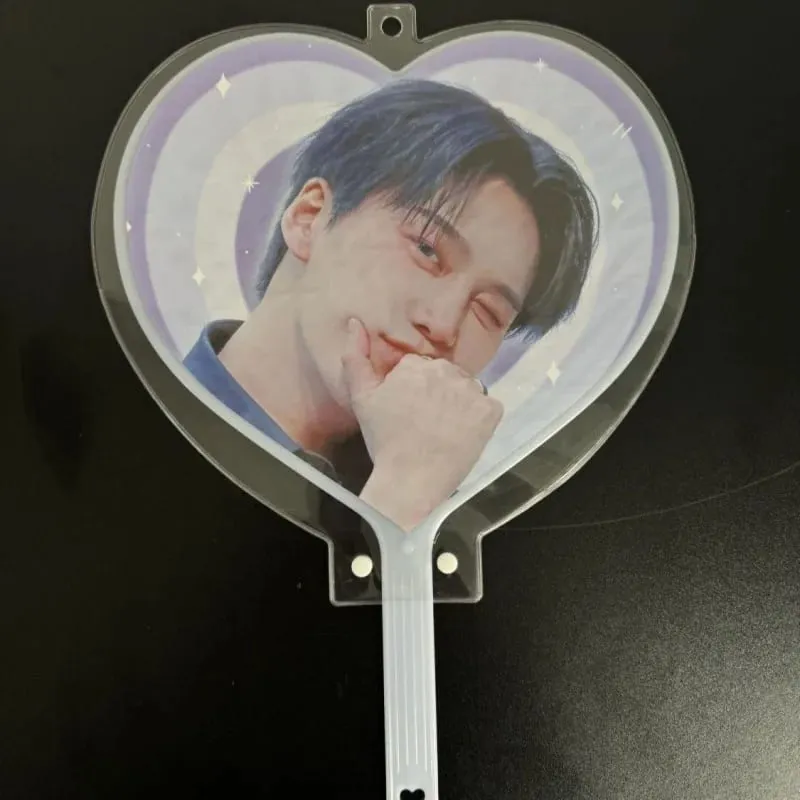 Transparent Thick Circular Heart-Shaped Idol Fan Protective Cover PVC Dust-Proof Kpop Hand Fan Sleeve Storage Bag — image 6