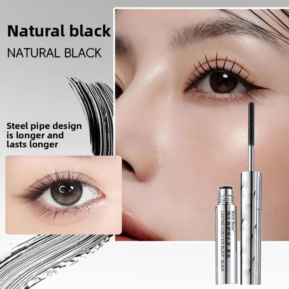 Steel Tube Mascara-Special Spiral Brush Waterproof LongLasting Silk Fiber Mascara keep Each Eyelash Curled for aLong Time Makeup — image 7