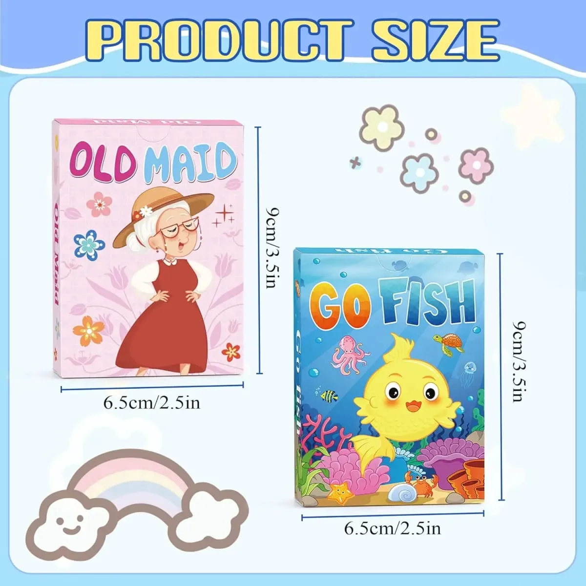 [Go Fish Old Maid Card Games] Game for Kids 4-8 Toddler 2-4 Years Easy to Learn Easter Basket Stuffers Gifts Ideal