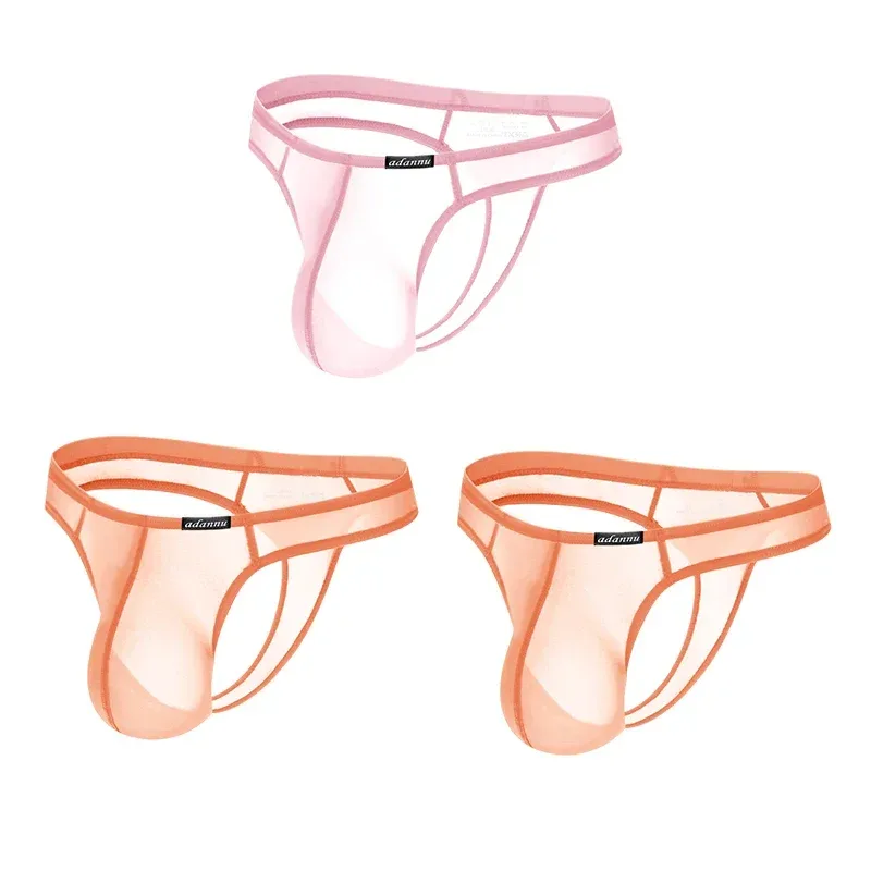 Ultra Thin Sheer Briefs Men Underwear Cooling Knickers Low Rise Bulge Pouch Underpants Soft Mesh Panties Male Thong Pants — image 31