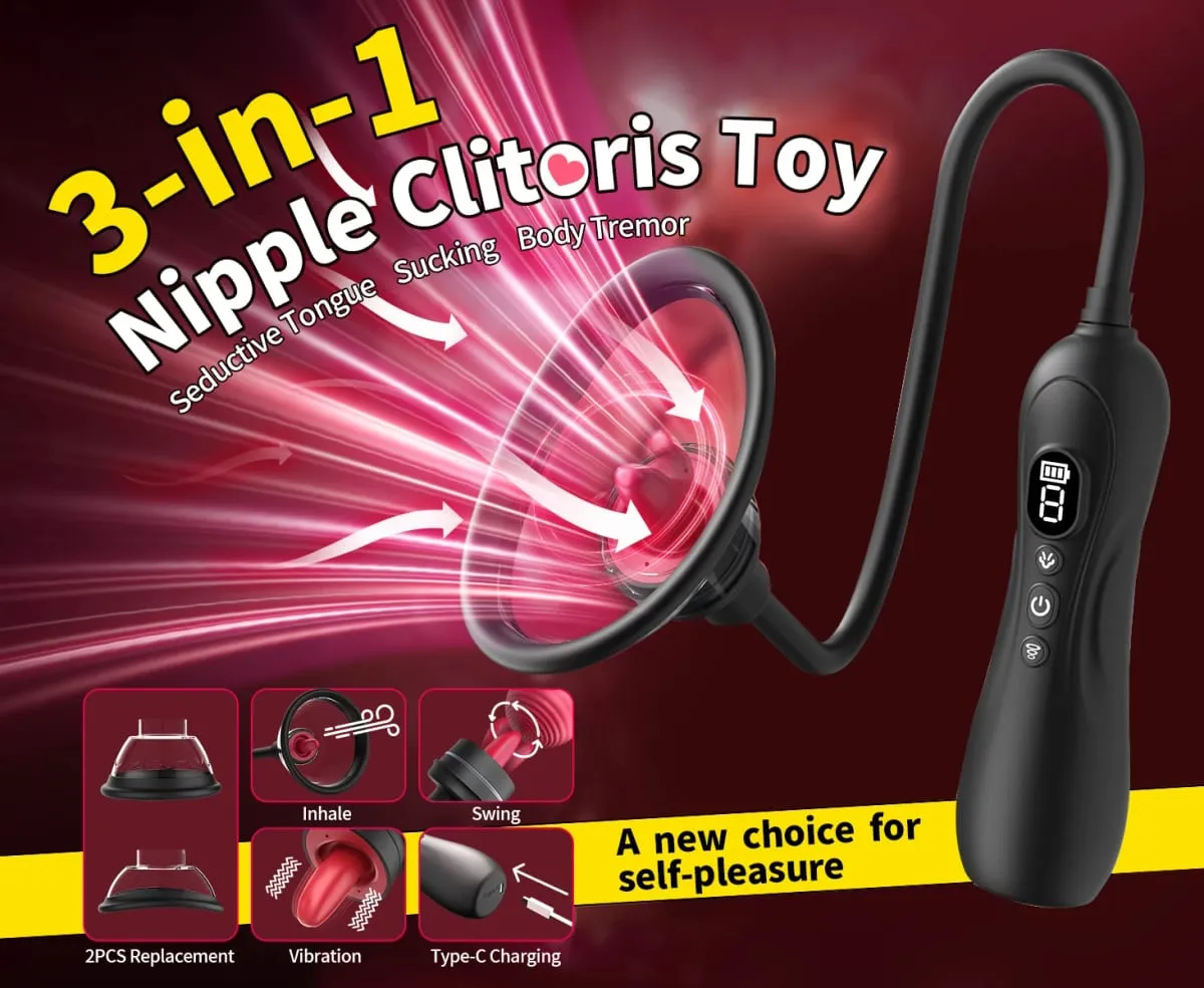 Pussy Pump Vibrator Tough Licking Sucking Toys BDSM Electric Vacuum Suck Vagina Female Sex Pump Toy Clit Nipple Sucker for Women — image 1