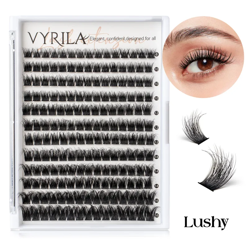 Individual Lashes Cluster C Curl Mix Lash Clusters 3D Wispy DIY Extension Eyelash 0,1mm Super Thin Band Resuable Natural Lashes — image 10