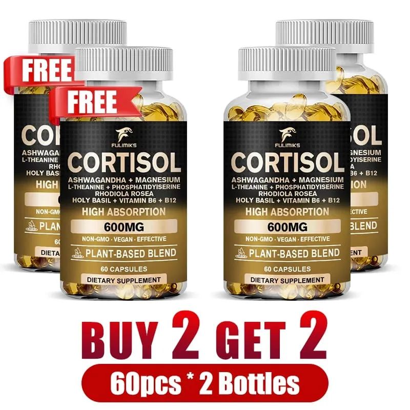 Pure Cortisol Supplement with Ashwagandha Magnesium Support Adrenal Health & Relief Stress Lower High Cortisol Levels — image 5