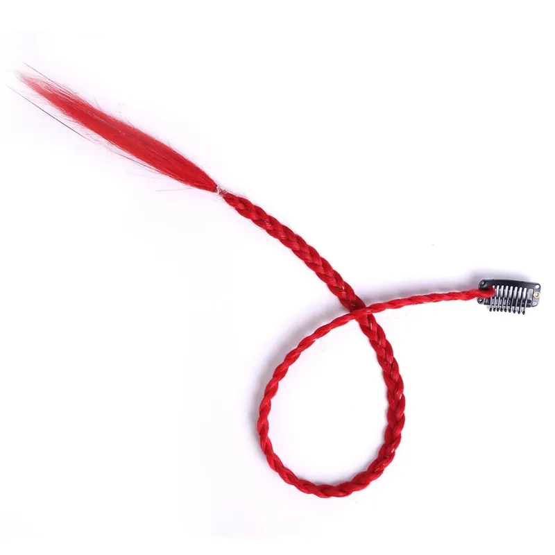 Estensioni clip-in sintetiche da 5 pezzi / lotto per le donne Coda di cavallo Arcobaleno Estensione dei capelli treccia 22 '' Ombre Parrucchino Treccia con clip — image 27
