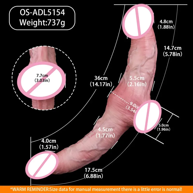 Silicone Dildos Double Ended Dildo Soft Buttplug Adult Intimate Toy Reusable Couple Game Play Anal Plug Anus Dilator — image 4