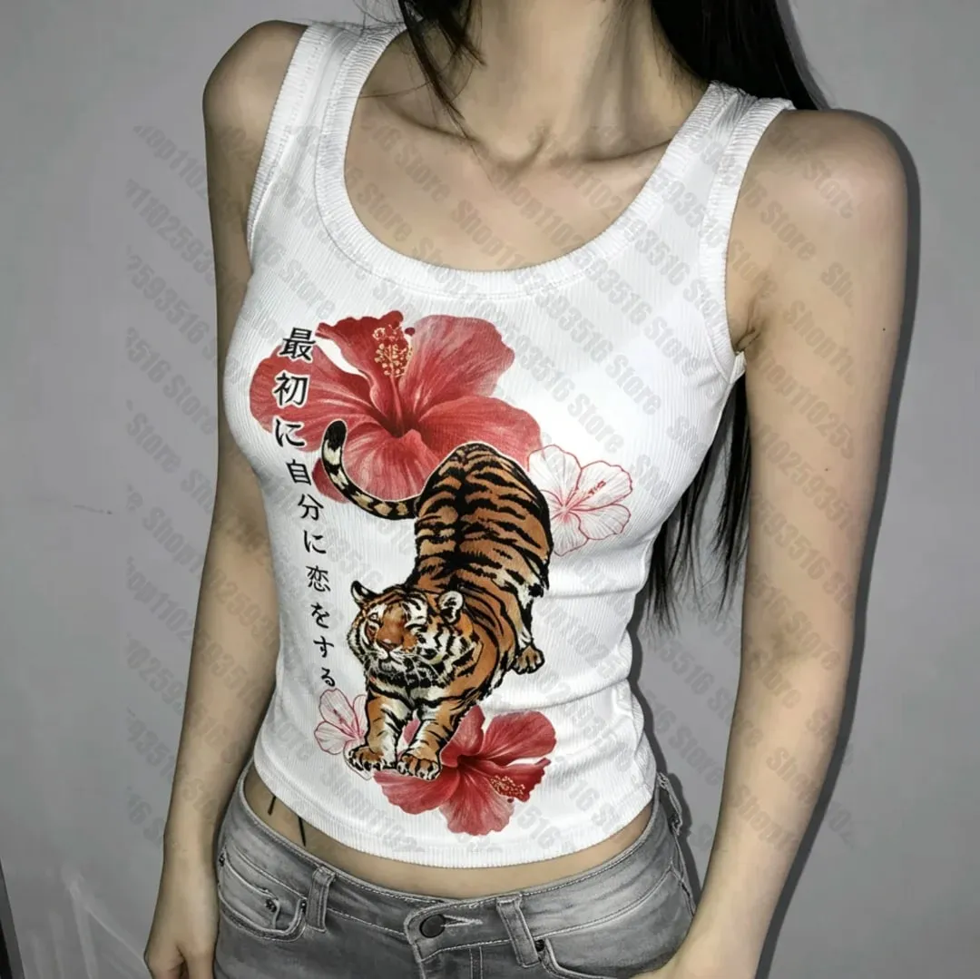 Gothic Clothes Women Tops Women's Cropped Vintage Clothing Crop Tops Y2k Top Tanks & Camis Summer Trashy Y2k 2000s Emo Harajuku — image 2