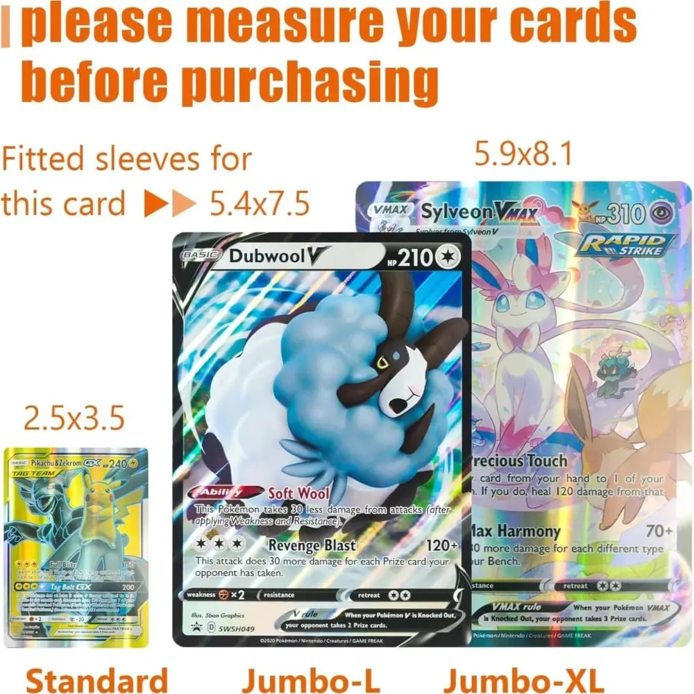 Jumbo Cards Sleeves L Xl Large Size Transparent Card Holder Protector For Tcg Mtg Game Sport Cards Oversized Trading Card Photo — image 3
