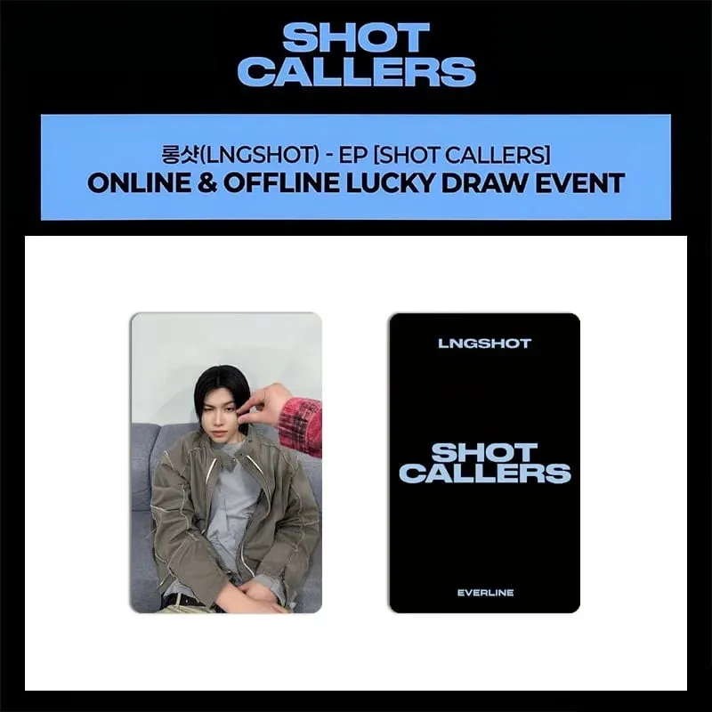 4PCS Kpop Hot Boy Group LNGSHOT Album "SHOT CALLERS" EVERLINE HD Discount Card OHYUL LOUIS RYUL WOOJIN Small Cards Photocards — image 5