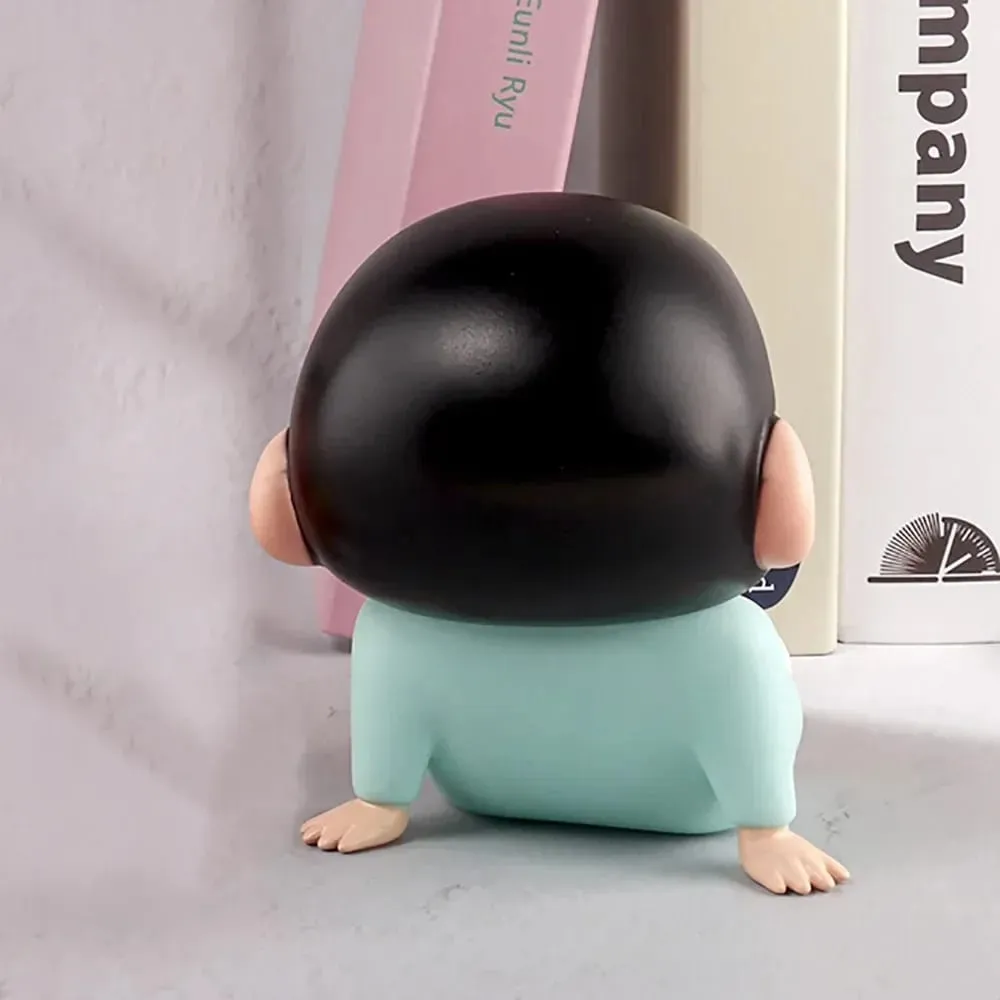 Crayon Shin-Chan Figures Phone Holder Kawaii Anime Desktop Ornaments Cartoon Watching TV Phone Support Cute Doll Decorations — image 5