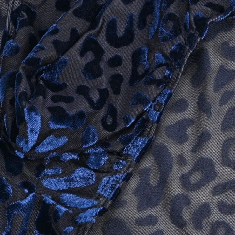 Quick Dry Ice Silk Men Briefs Lingerie Low Waist Sheer Underwear Convex Pouch Transparent Leopard Print Panties Male — image 9