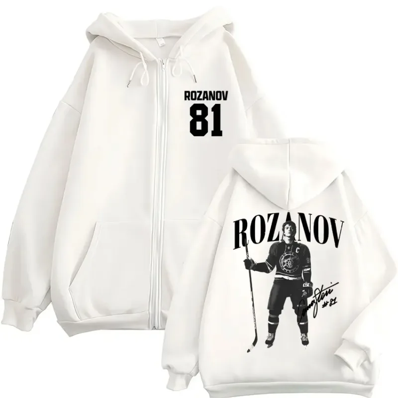 Heated Rivalry Ilya Rozanov 81 Zip Up Hoodies Men Women Vintage Fashion Cardigan Sweatshirt Loose Fleece Casual Coats Streetwear — image 10