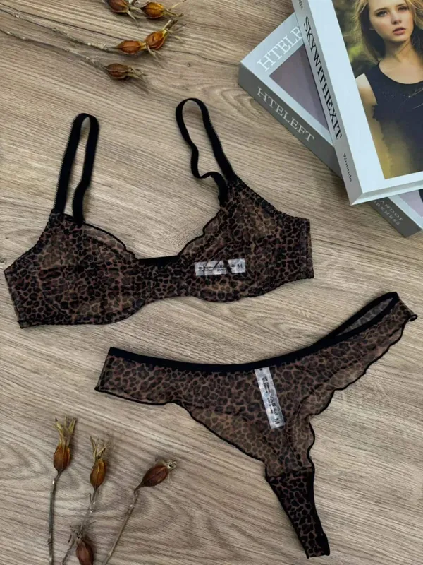 Ultra-thin vintage floral lace underwear large size push up women bra with underpants suit gathering lingerie briefs sets