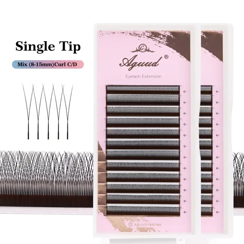 2D 3D 4D 5D W Form Automatisk Blomstrende Premade Fans Øjenvippeforlængelser Naturlige Bløde Individuelle Vipper Makeup Cilia